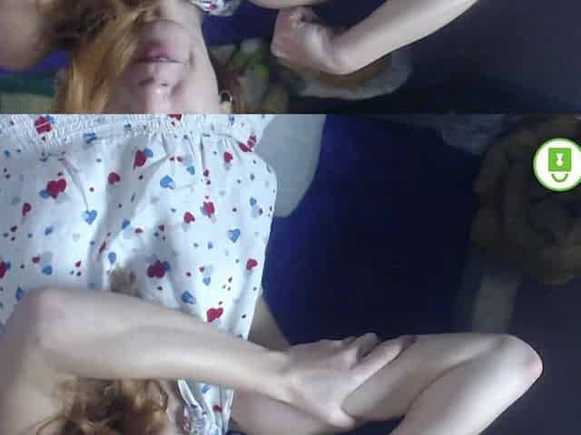 Muscles Flexing. Custom. Redhead Girl