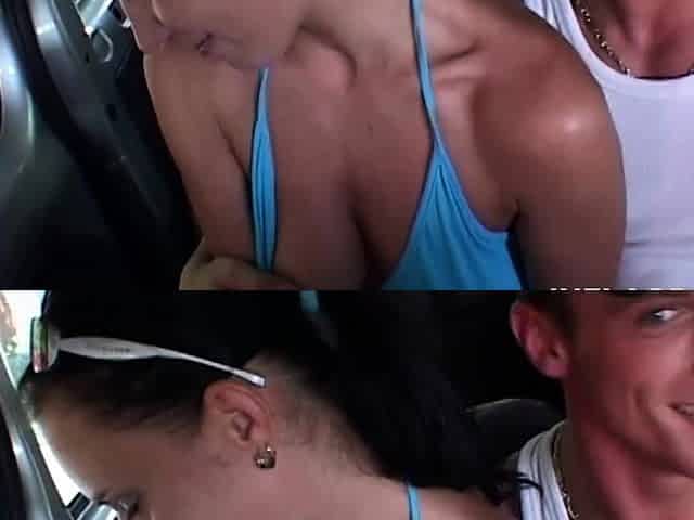 Slim cuties gets pounded on a road trip