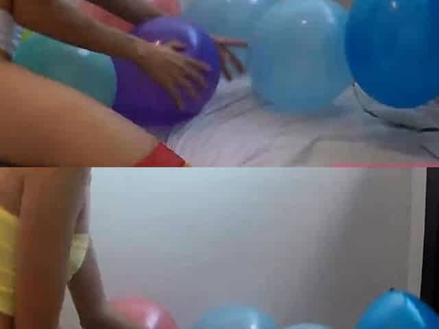 I Love Balloons - Amateur Teen Latina Solo Webcam Show