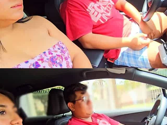 Neighbor catches me in his car while I convince him to