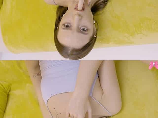 Eva Lanis Grabs Her Dildo and Attaches It to the Wall to Fuck Herself Doggy Style
