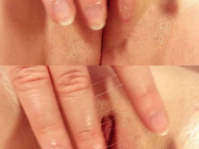 Fingering My Small Puffy Wet Pussy and Clit Orgasm