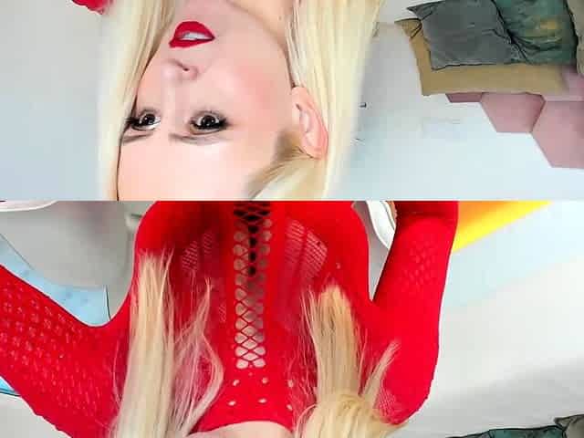 Beautiful European blonde solo masturbating