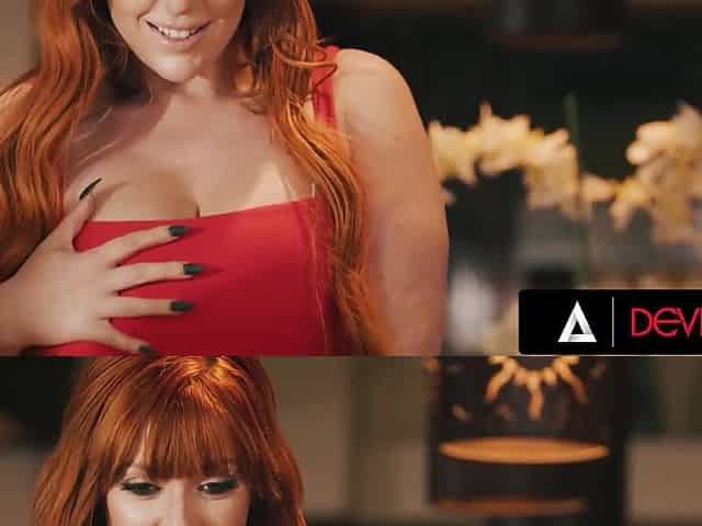 Curvy Buxom Phat-assed Redhead MILF Lauren Phillips Saw Her Stepson Wanking & Offered Him To Have Sex