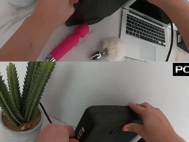 Handyman Drains Cock Inside Cam Whore