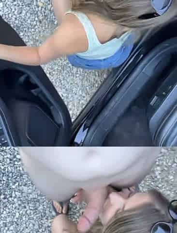 Teen suck hot outdoor