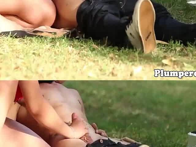Outdoor Plumpers Cocksucking In Lingerie Trio 6 Min