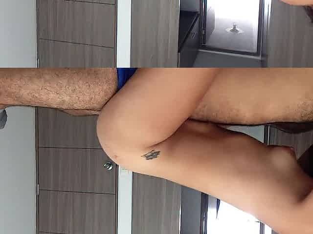 I ride my boyfriend's weenie and ask him to cum inside me.