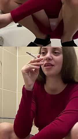 Smoking in the Bathroom While Squatting