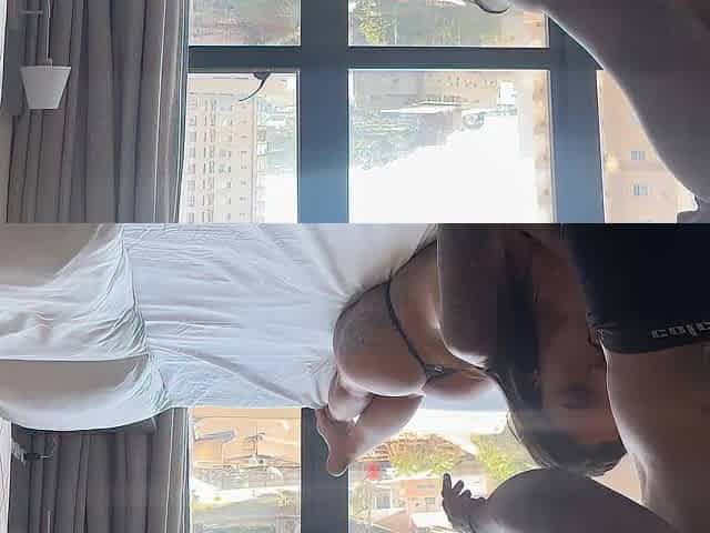 Surprise in a hotel room hidden from the entire world.