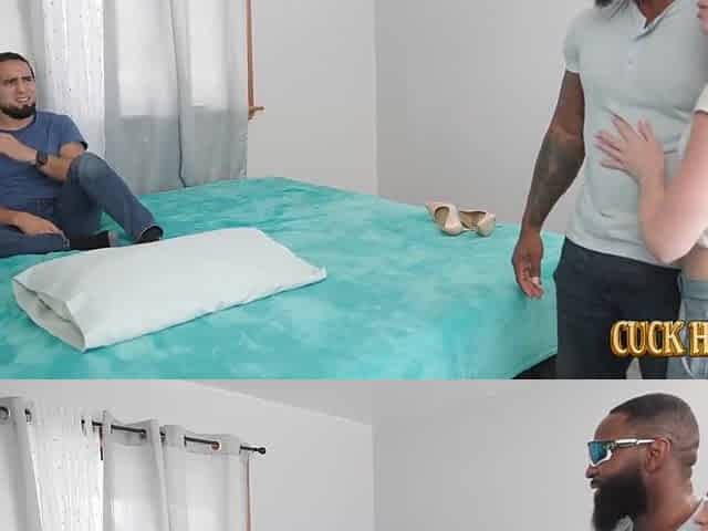 A Sexy Blonde Gets Taken Hard By Her Black Friend Right In Front Of Her Watching Husband With Taylor Rae