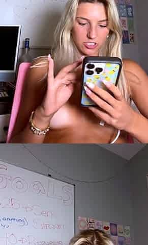 Amateur brunette Michelle with small tit