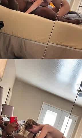 Amateur Blonde Blowjob handjob and cumshot