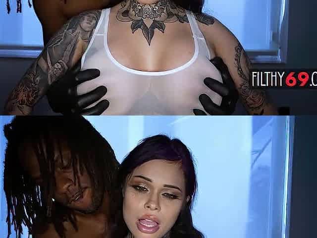 Large butt hottie takes BBC after oil massage