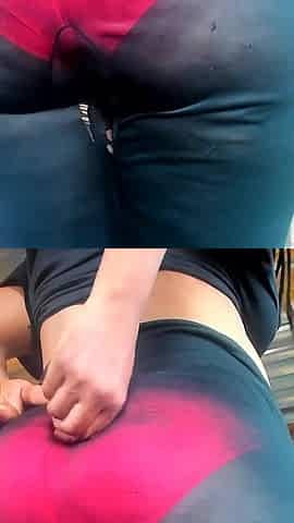 Gigantic Black Booty Twerking in Torn Leggings, Panties...
