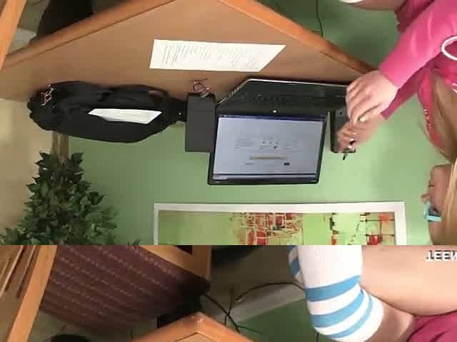 Blond teen tugjob