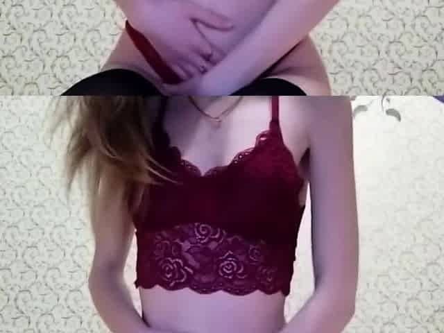 Eating my pussy on webcam while home alone