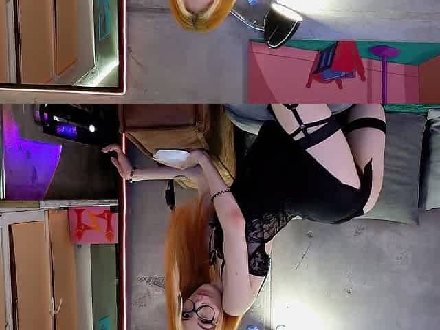Hot chick alone at home with a toy