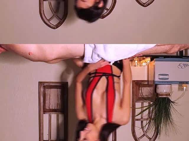 Shady Spa Eva Gives Bald Stud a Towel Handjob Blowjob