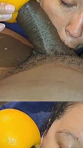Wild English BBW Sucking BBC Nata4sex Balls Stroking His Dick With Grapefruit