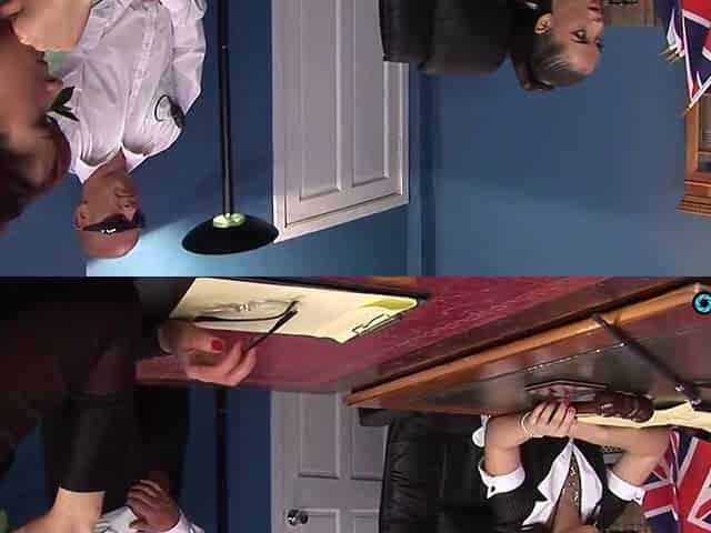 Hot looking hotties get their snatches smashed in the office