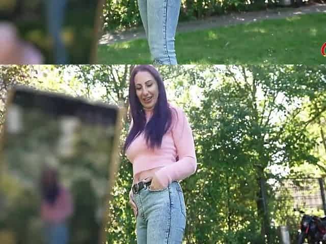 Purple Hair German Inked Milf Devil Akita With Long Labia Pick Up For First Time Casting Fuck - Snake Dave