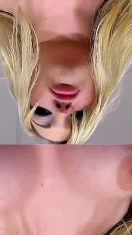 Blonde Slut Loves Two Things in Life: Smoking and Fat Dick