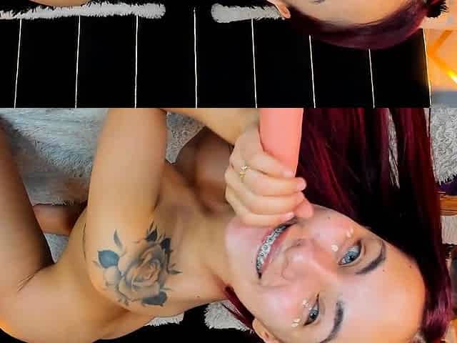 Slim Redhead Lost in Her Own Desire