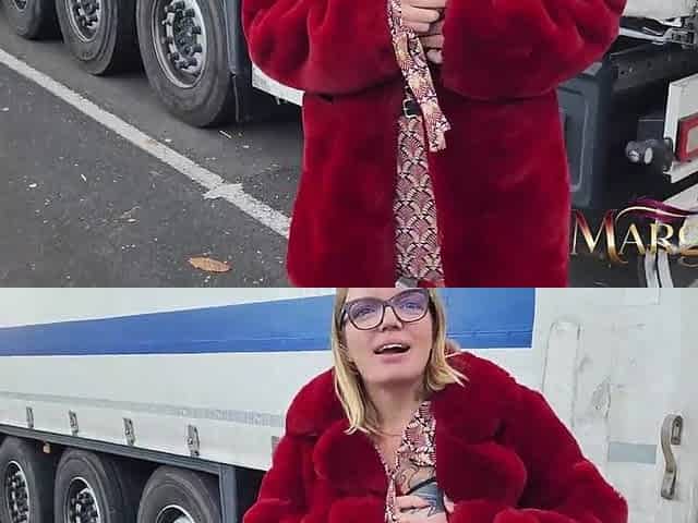 A mother shows her titties to truckers and gets drilled in their truck.