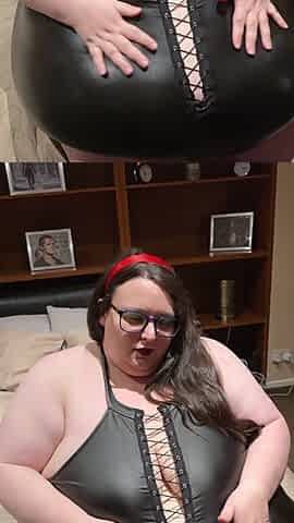 SSBBW Fat Leather Suit