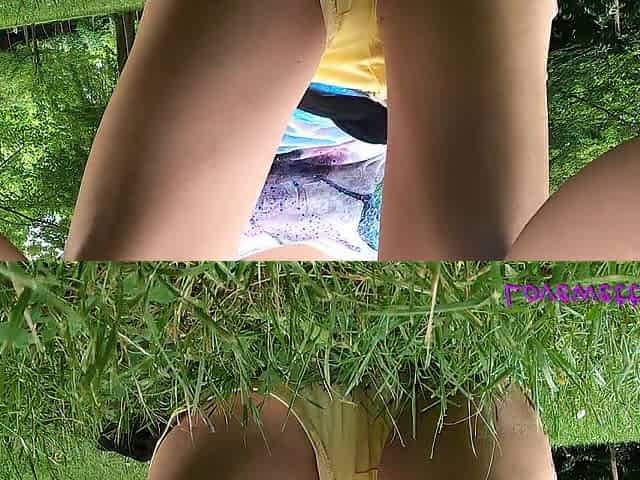 Explosion de pisse dans ma culotte au milieu du parc public...