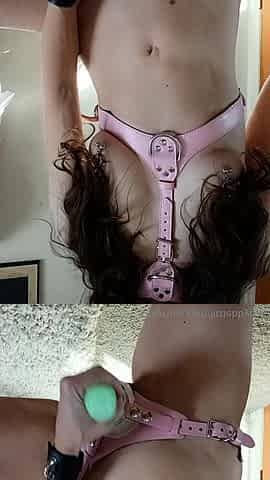 Cute curly brunette solo webcam masturbation