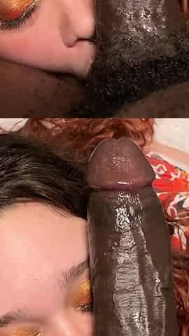 Katt Staxxx & Ahanu Reed Suck the Cum Out of Him Before Serving Him Food!!