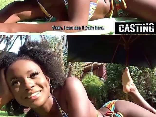 Hawt Large Breasts Black Model Anal Railed By BWC Producer In Outdoor Casting