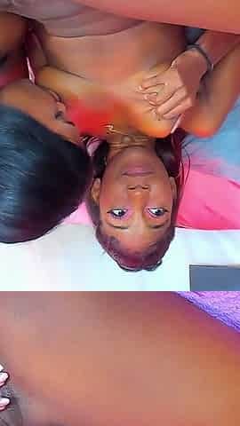 Busty Lesbians in 69: Eating Pussy and Caressing Big Tits Simultaneously