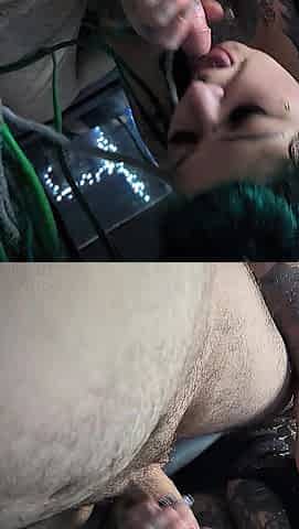 Sucking his large dong unfathomable throating titty screw five finger necklace