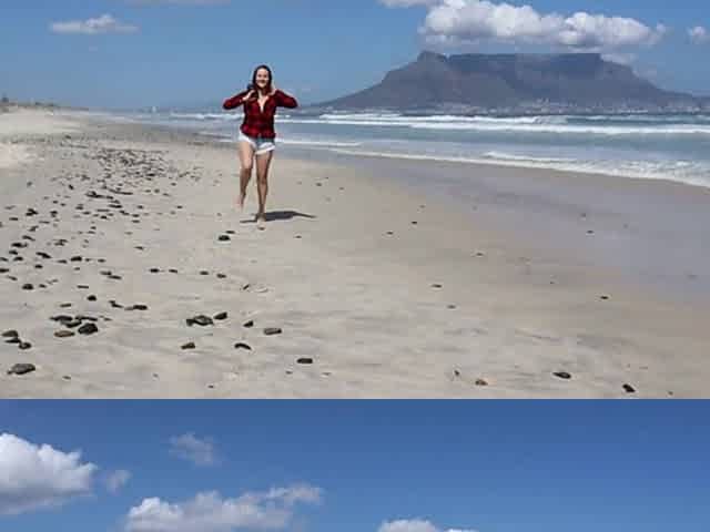 Stripping and Frolicking on a Beach