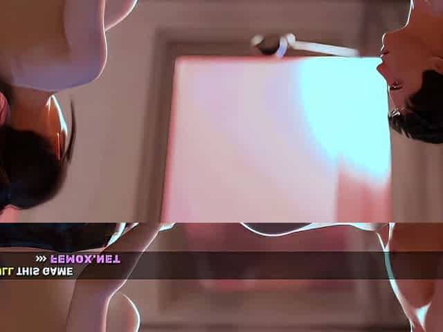 Aroused dude in 3d animation throat-fucks curvy milf on a lounger and unloads cum straight into her throat