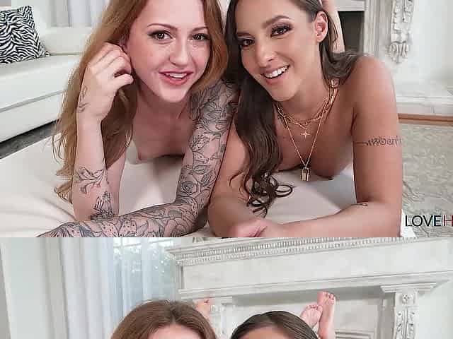 Hot Feet Licking With Inked Amirah Adara and Kendra Cole