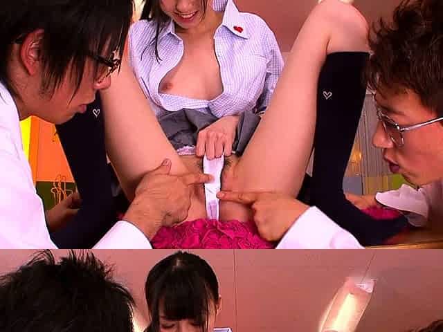 Japanese hottie hairy pussy toyed