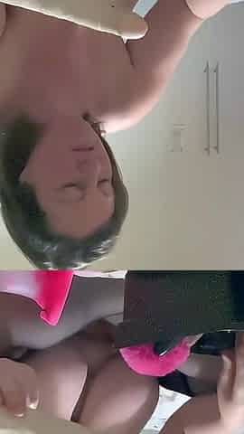 Iphone Version Butterfly Position Solo Selfie in Stockings