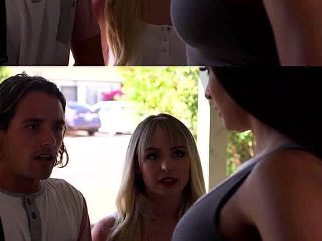 Big tits teacher fucked by younger guy