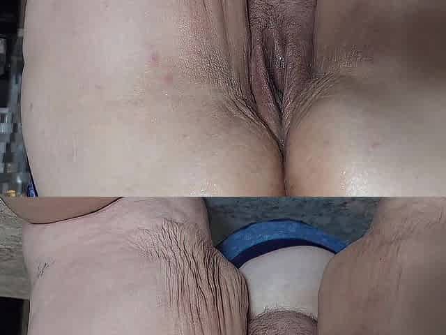 Large bazookas older cleaning lady on step ladder & on counter showing her juicy soaked snatch & huge butt