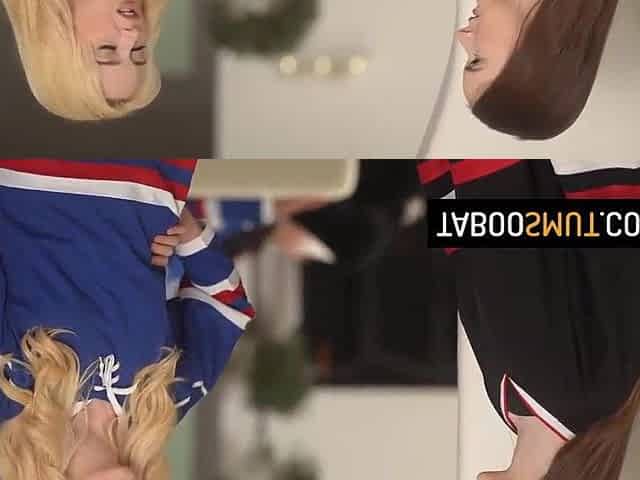 Sexy stepfamily foursome during NHL finals