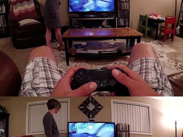 Sucking His Weenie Whilst This chab Games Cum on Boobs