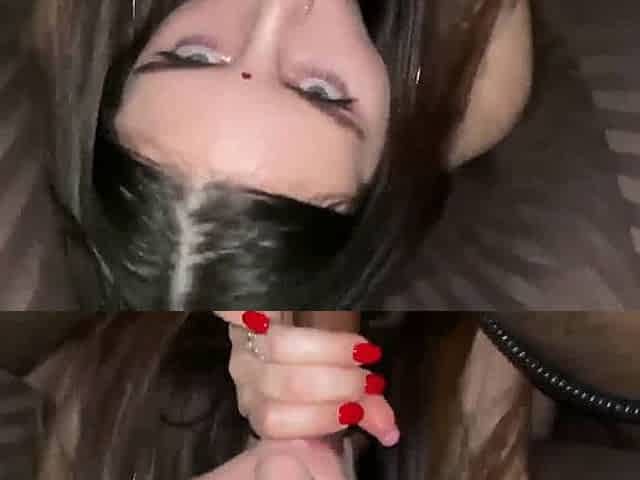Cute teen blowjob and fucked