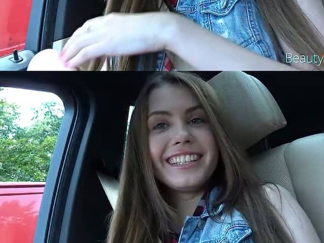 Lusty playful GF Elle Rose prefers to be fucked in the car instead of having picnic