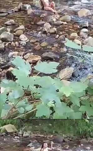 My Friend Also Recorded Me a Little Clip Playing Around in the River
