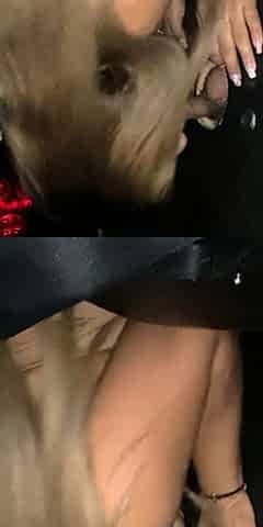 Big titted glory hole blowjob slut fucks and loves facial