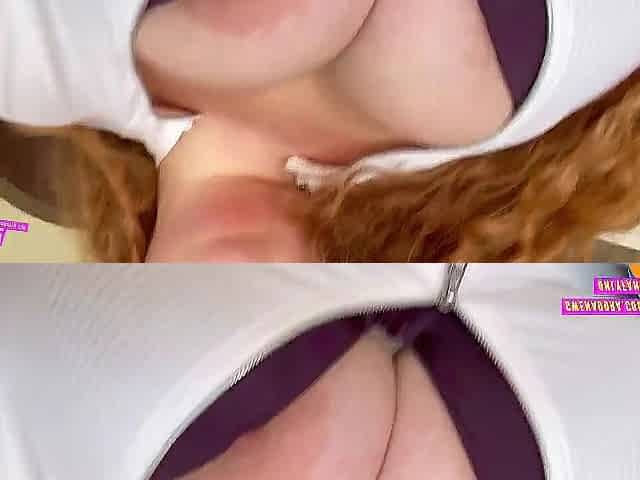 look at breasty step-Mamas unfathomable cleavage. Breastfeed and suck on her merry teats as u get a tugjob